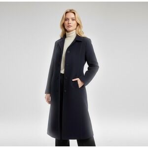 Pendleton 100% Virgin Wool Long Princess Coat Navy - Vintage - Size: 8